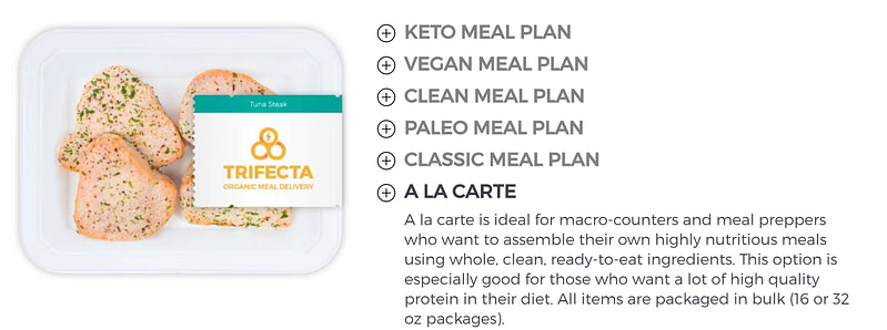 trifecta-a-la-carte-meals a la carte meals from Trifecta